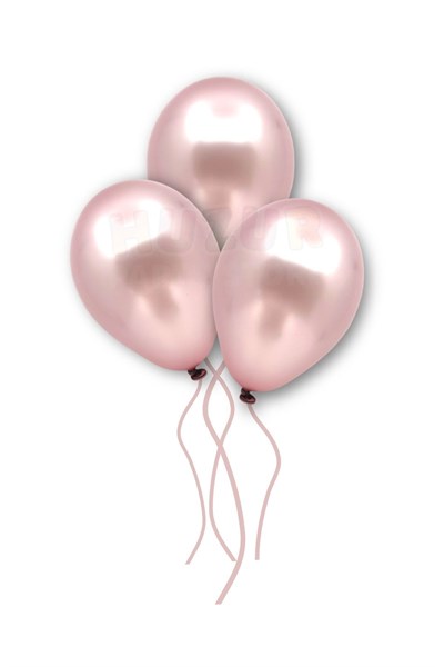 Küçük Mini Boy Gül Kurusu Renkli Metalik Balon 50 Adet 6 Inç 15 Cm Koyu Pembe Doğum Günü Süs Balonu