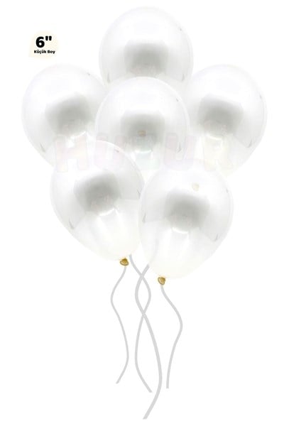 Küçük Mini Boy Şeffaf Balon 10 Adet 6 Inç 15 Cm Içi Gözüken Içine Balon Pulu Konfetisi Koyulan Balon