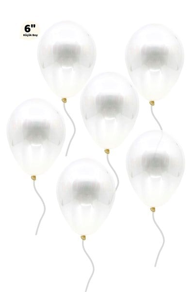 Küçük Mini Boy Şeffaf Balon 10 Adet 6 Inç 15 Cm Içi Gözüken Içine Balon Pulu Konfetisi Koyulan Balon