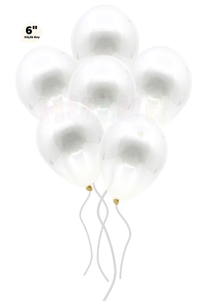 Küçük Mini Boy Şeffaf Balon 50 Adet 6 Inç 15 Cm Içi Gözüken Içine Balon Pulu Konfetisi Koyulan Balon