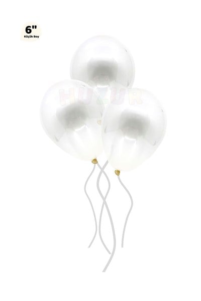Küçük Mini Boy Şeffaf Balon 50 Adet 6 Inç 15 Cm Içi Gözüken Içine Balon Pulu Konfetisi Koyulan Balon
