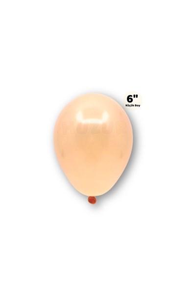 Küçük Mini Boy Somon Renkli Makaron Balon 10 Adet 6 Inç 15 Cm Parti Balonu Soft Renk Doğum Günü Süsü