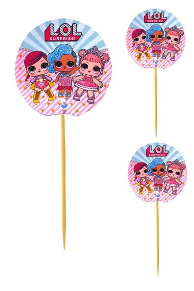Lol Bebek Surprise Kürdan 20 Adet 9 Cm Cupcuke Muffin Kürdanı Karakter Temalı Kızlar Parti Konsepti