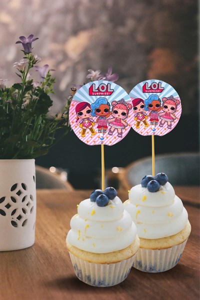Lol Bebek Surprise Kürdan 20 Adet 9 Cm Cupcuke Muffin Kürdanı Karakter Temalı Kızlar Parti Konsepti