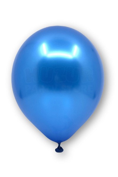 Mavi Konfetili Şeffaf Ve Lacivert Metalik Balon Seti 20 Adet 30 Cm Içi Gözüken Pullu Balon Pulu