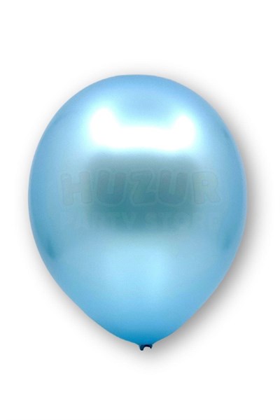Mavi Konfetili Şeffaf Ve Mavi Metalik Balon Seti 20 Adet 30 Cm Içi Gözüken Pullu Balon Pulu Parti