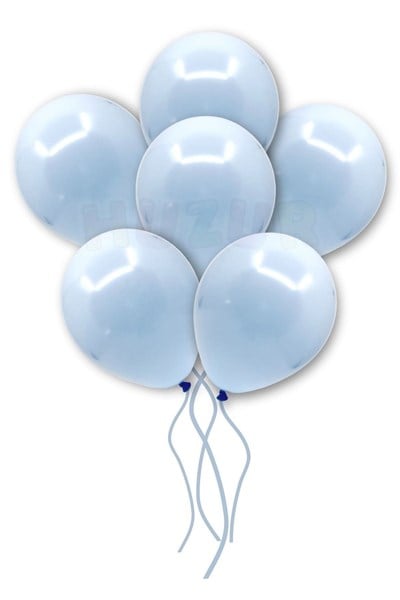 Mavi Makaron Balon 10 Adet 30 Cm Pastel Rengi Parti Balonu Soft Renk Doğum Günü Partisi Konsepti Süs