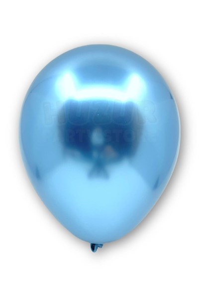 Mavi Renkli Krom Balon 10 Adet 30 Cm Inanılmaz Parlak Aynalı Rengi Canlı Doğum Günü Parti Balonu
