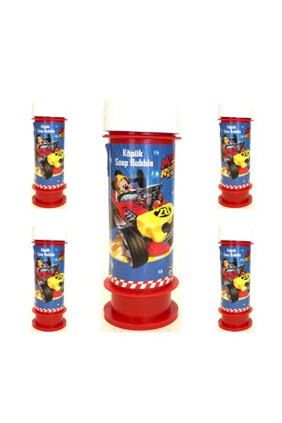 Mickey Mouse Temalı 5li Köpük Balon Mickey Fare Karakter Figürlü Köpük Baloncuk 60 Ml