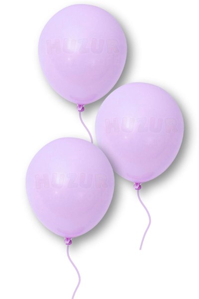 Mor Makaron Balon 10 Adet 30 Cm Pastel Rengi Parti Balonu Soft Renk Doğum Günü Partisi Konsepti Süs