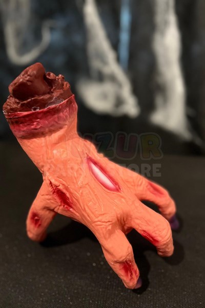 Müzikli Sesli Yürüyen El Hareketli Wednesday Şey Kesik El Halloween Cadılar Bayramı Süsü Dekoru