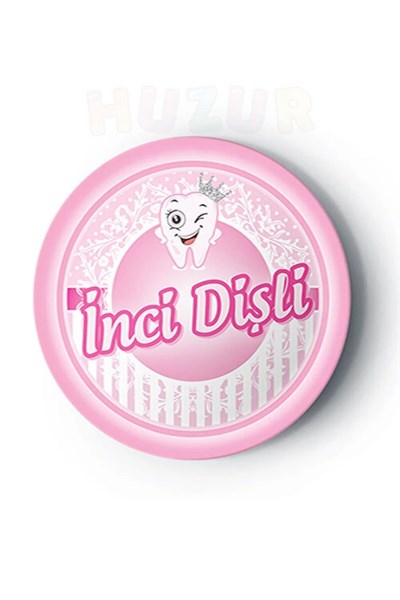 Pembe Diş Tabak Bardak 8 Adet İnci Dişli Yazılı İlk Dişim Çıktı Buğdayı Partisi Erkek Konsepti 22 Cm