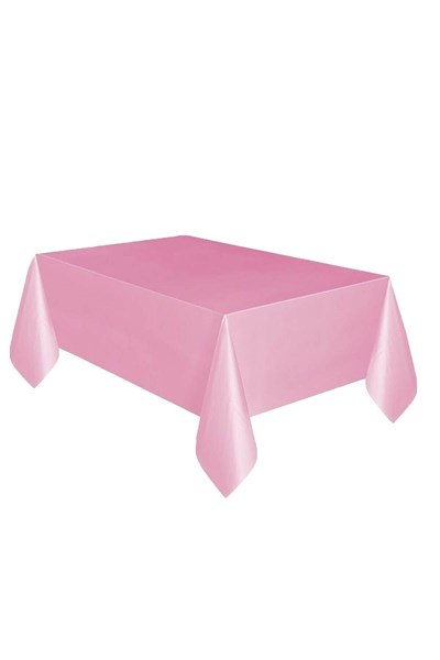 Pembe Renk Kullan At 120x180 Cm Doğum Günü Partisi Için Düz Tek Kullanımlık Plastik Masa Örtüsü