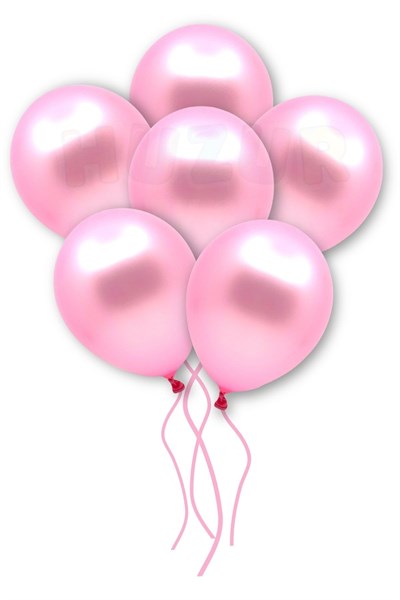 Pembe Renkli Metalik Balon 10 Adet 30 Cm Lateks Doğum Günü Cinsiyet Partisi Temalı Konsepti Balonu