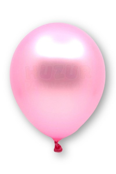 Pembe Renkli Metalik Balon 10 Adet 30 Cm Lateks Doğum Günü Cinsiyet Partisi Temalı Konsepti Balonu