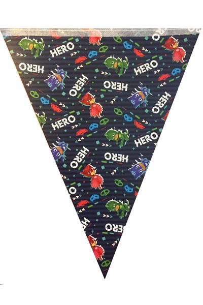 Pj Maskeliler Temalı Flama 11 Bayrak 320 Cm Pija Maske Kedi Çocuk Karakterli Pijama Mask Lisanslı