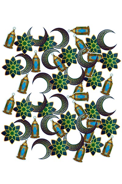 Ramazan Bayramı Temalı Masa Konfetisi Serpiştirme Süsü Hoşgeldin Ramazan 11 Ayın Sultanı Motifli