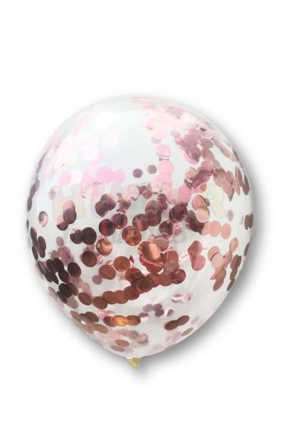 Rose Gold Konfetili Şeffaf Balon 10 Adet 30 Cm Içi Gözüken Pullu Balon Balon Pulu Renksiz Balon