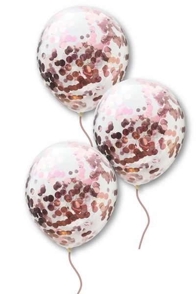 Rose Gold Konfetili Şeffaf Balon 10 Adet 30 Cm Içi Gözüken Pullu Balon Balon Pulu Renksiz Balon