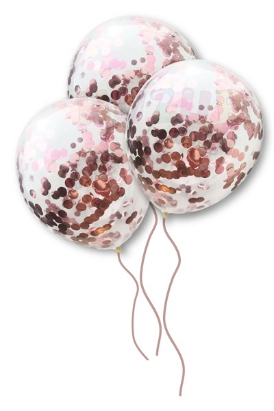 Rose Gold Konfetili Şeffaf Balon 10 Adet 30 Cm Içi Gözüken Pullu Balon Balon Pulu Renksiz Balon