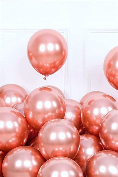 Rose Gold Renkli Krom Balon 10 Adet 30 Cm Bekarlığa Veda Partisi Bride To Be Doğum Günü Balonu Süs