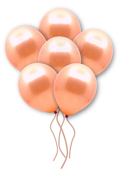 Rose Gold Renkli Metalik Balon 10 Adet Bakır 30 Cm Doğum Günü Bride Bekarlığa Veda Partisi Balonu