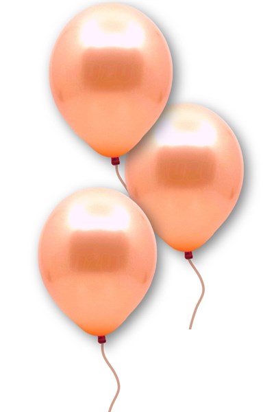 Rose Gold Renkli Metalik Balon 10 Adet Bakır 30 Cm Doğum Günü Bride Bekarlığa Veda Partisi Balonu