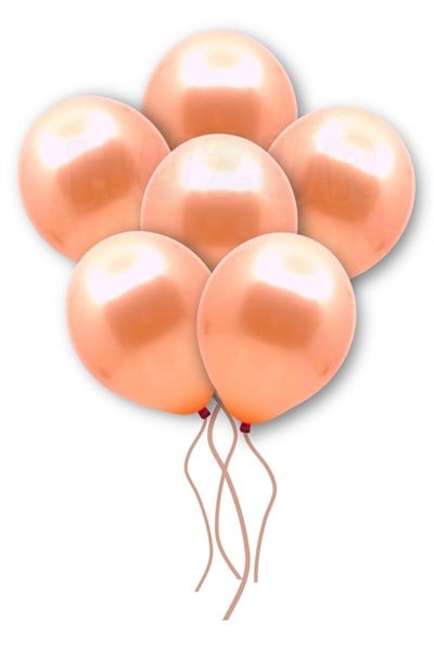 Rose Gold Renkli Metalik Balon 50 Adet Bakır 30 Cm Doğum Günü Bride Bekarlığa Veda Partisi Balonu