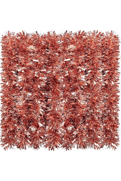 Rose Gold Yılbaşı Garland Doğum Günü Simi Çam Ağacı Süsü Bakır Renk 200x7 Cm Boyuna Asılan Sim