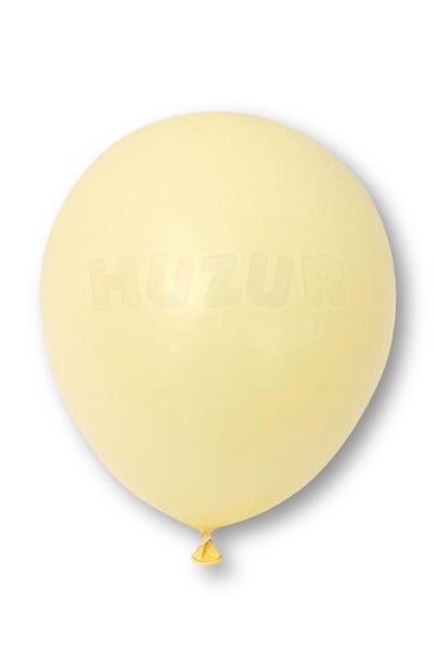 Sarı Makaron Balon 10 Adet 30 Cm Pastel Rengi Parti Balonu Soft Renk Doğum Günü Partisi Konsepti Süs