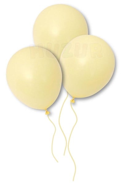 Sarı Makaron Balon 10 Adet 30 Cm Pastel Rengi Parti Balonu Soft Renk Doğum Günü Partisi Konsepti Süs