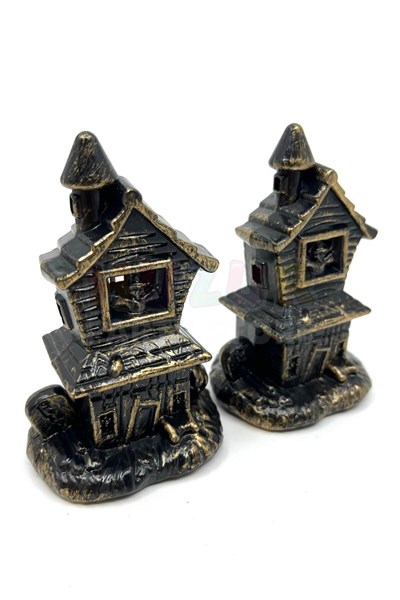 Şato Tealight Mezar Taşı Balkabağı Detaylı Sarı Işıklı Pilli Mum Halloween Cadılar Bayramı 2 Adet