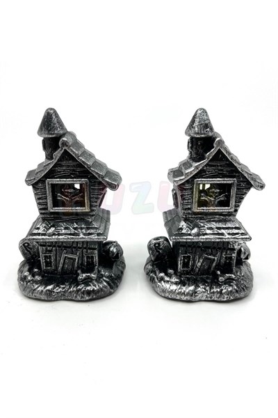 Şato Tealight Mezar Taşı Balkabağı Detaylı Sarı Işıklı Pilli Mum Halloween Cadılar Bayramı 2 Adet