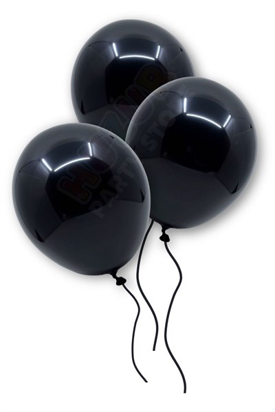 Siyah Renkli Metalik Balon 10 Adet 30 cm Lateks Parti Konsept Organizasyon Kına Doğum Günü Balonu