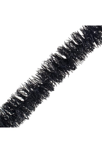 Siyah Yılbaşı Garland Doğum Günü Simi Çam Ağacı Süsü 200x7 Cm Boyuna Boyna Asılan Süsleme Sim