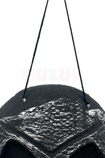 Strafor Kuru Kafa Dekor Eskitme Siyah Renk Asma İpli 37x23 Cm Halloween Cadılar Bayramı Parti Dekoru