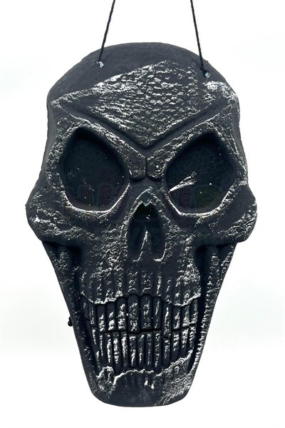 Strafor Kuru Kafa Dekor Eskitme Siyah Renk Asma İpli 37x23 Cm Halloween Cadılar Bayramı Parti Dekoru