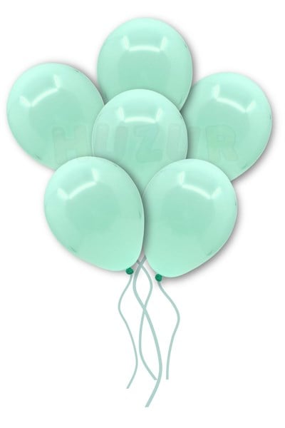 Su Yeşili Makaron Balon 10 Adet 30 Cm Pastel Rengi Parti Balonu Soft Renk Doğum Günü Partisi Konsept