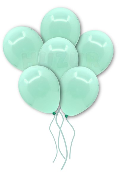 Su Yeşili Makaron Balon 50 Adet 30 Cm Pastel Rengi Parti Balonu Soft Renk Doğum Günü Partisi Konsept