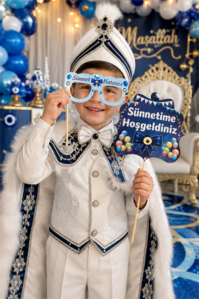 Sünnet Mevlüdü Konuşma Balonu 10lu 30 cm Fotoğraf Çekim Aksesuarı Mevlid Parti Süsü Poz Çubuğu Seti