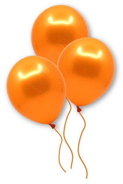 Turuncu Renkli Metalik Balon 10 Adet 30 cm Lateks Parti Konsept Temalı Safari Düz Doğum Günü Balonu