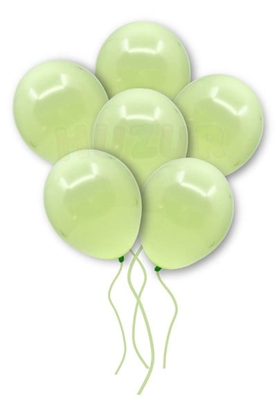 Yeşil Makaron Balon 10 Adet 30 Cm Pastel Rengi Parti Balonu Soft Renk Doğum Günü Partisi Konsepti