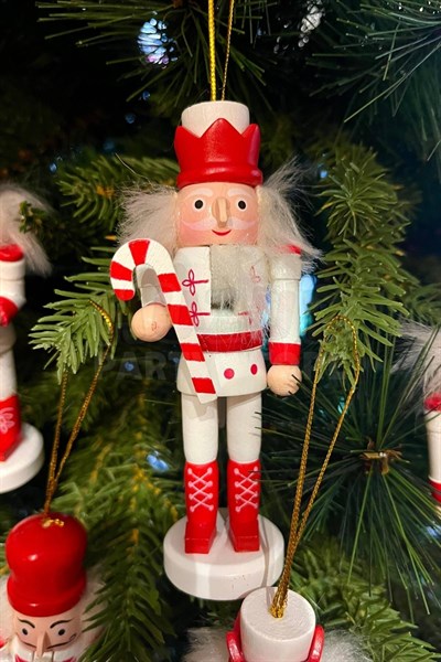 Yılbaşı Ağacına Asılan Fındıkkıran 5li 13 Cm Kurşun Asker Nutcracker Yılbaşı Yeni Yıl Dekoru