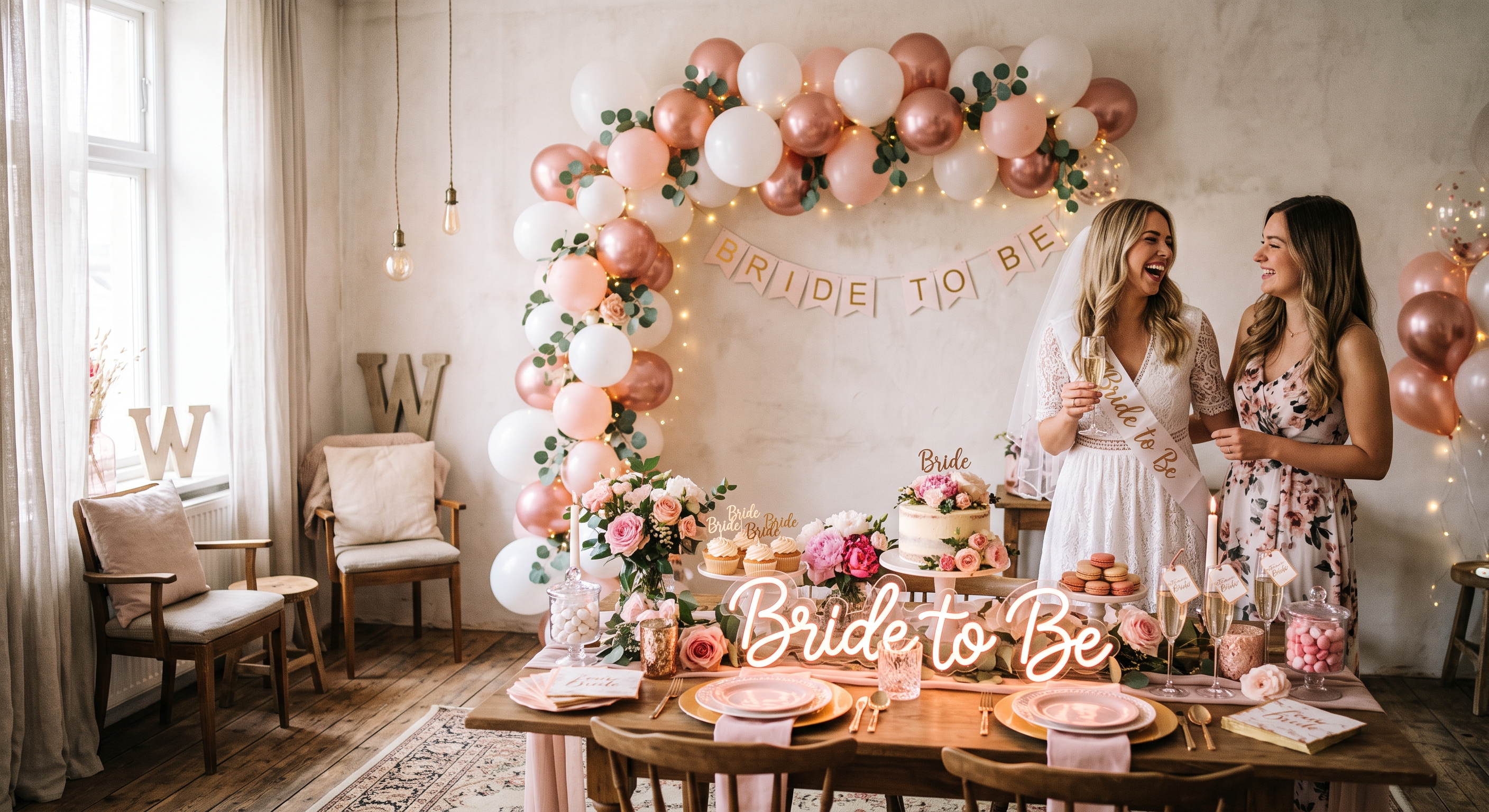 bride to be süslemeleri,bekarlığa veda parti konsepti,rose gold parti malzemeleri