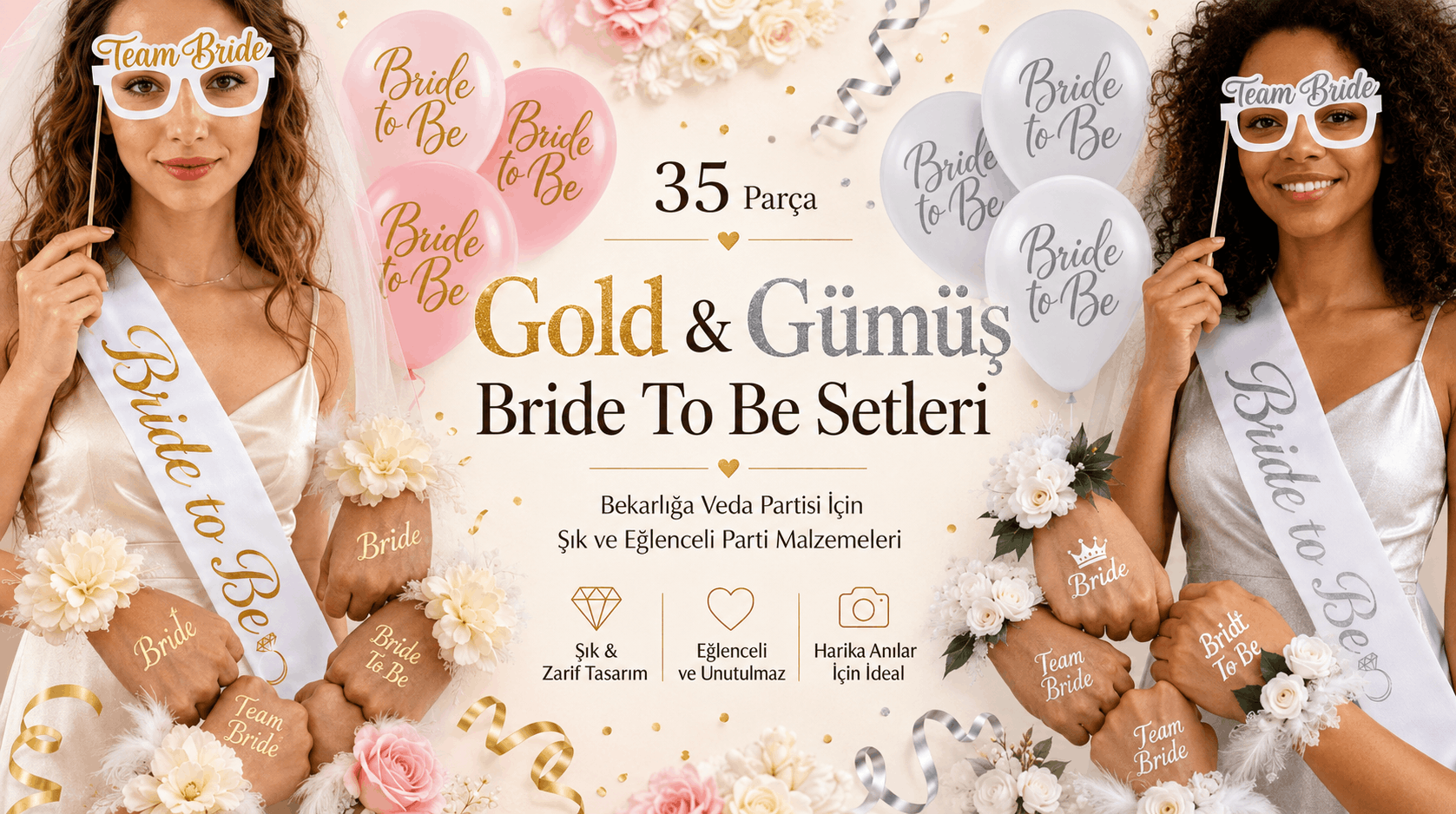 35 parça gold ve gümüş bride to be bekarlığa veda partisi setleri,gold ve gümüş bride to be kuşak balon dövme taç parti malzemeleri,bekarlığa veda partisi için gold ve gümüş bride to be konsept set,bride to be parti süsleri gold ve gümüş bekarlığa veda seti,35 parça bride to be seti kuşak dövme taç balon yazı süsleri