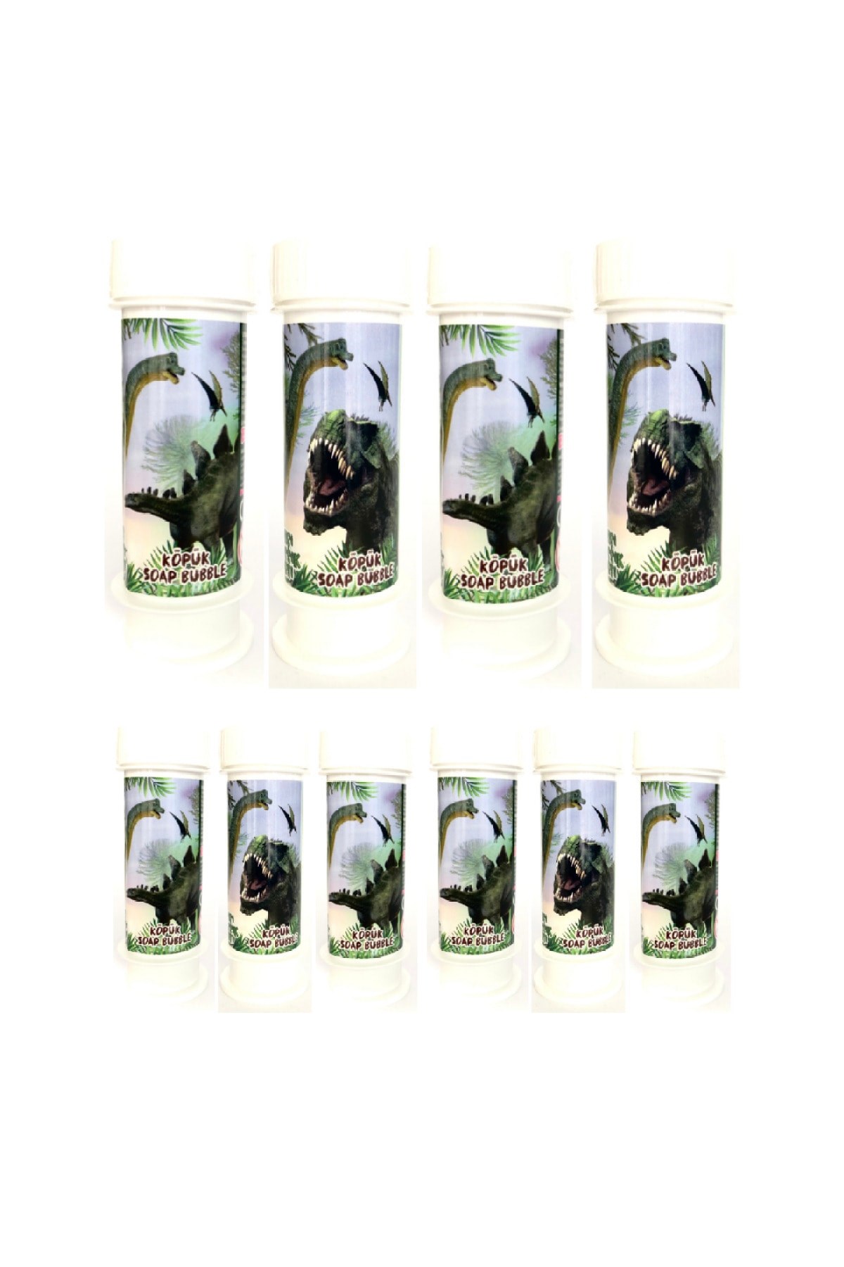 Jurassic World Dinozor Tema Konsepti 10lu Köpük Balon Jurassic Karakter Köpük Baloncuk 60 ml
