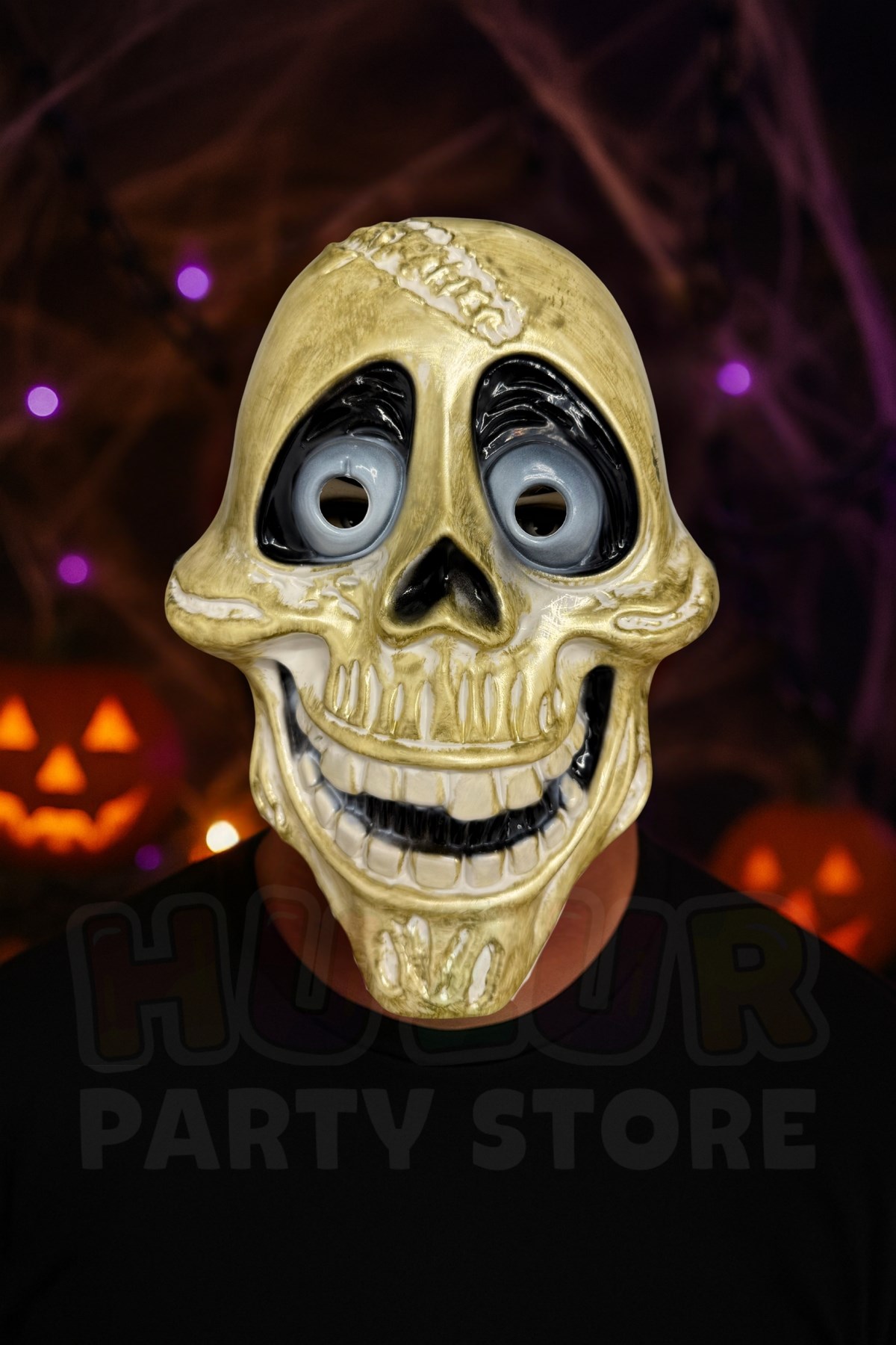 Kemik Surat Maske 30x22 Cm Plastik Cadılar Bayramı Halloween Parti Korku Kurukafa Maske Aksesuar