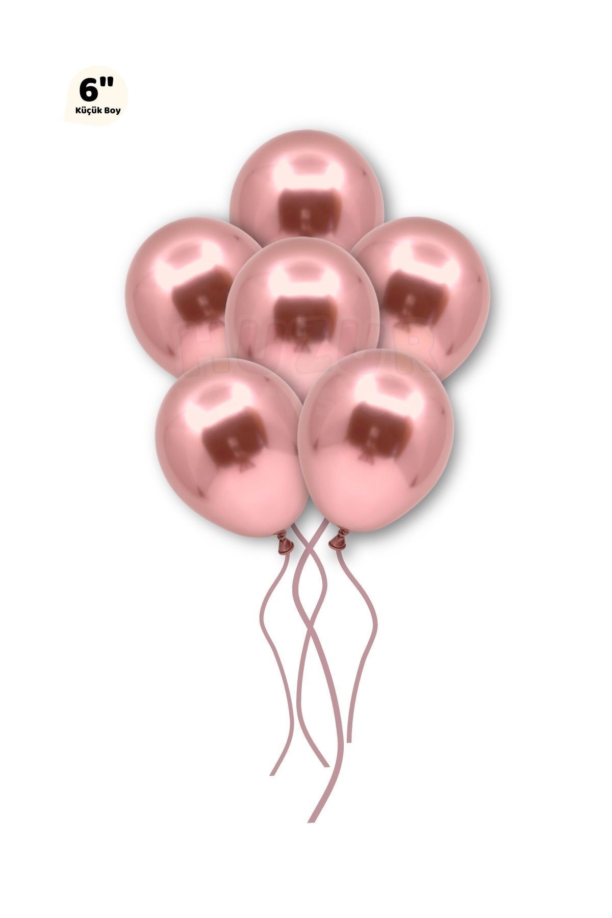 Küçük Mini Boy Rose Gold 50 Adet Renkli Krom Balon 6 Inç 15 Cm Bekarlığa Veda Bride Doğum Günü Balon