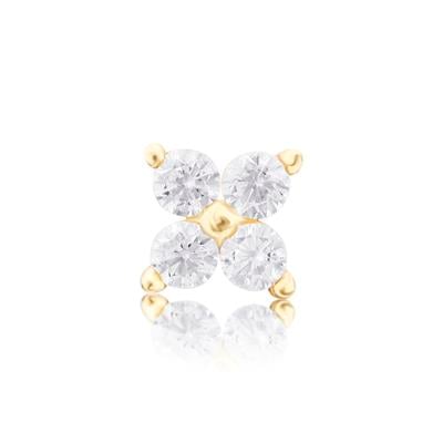 14 Ayar 4 taşlı piercing 
