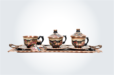 Handmade Copper Coffee Cup Set of 3